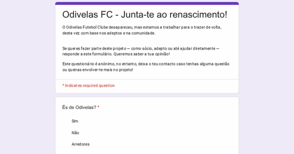 Odivelas FC - Junta-te ao renascimento!