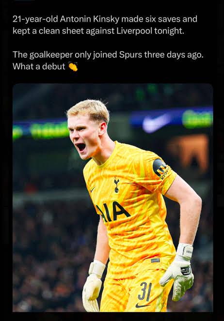 With Vicario out. Kinsky has a great shot at redemption. He had a great debut so hopefully we can see this version of the young GK