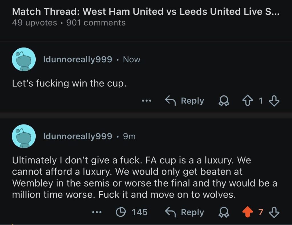 And they call us football fans fickle?