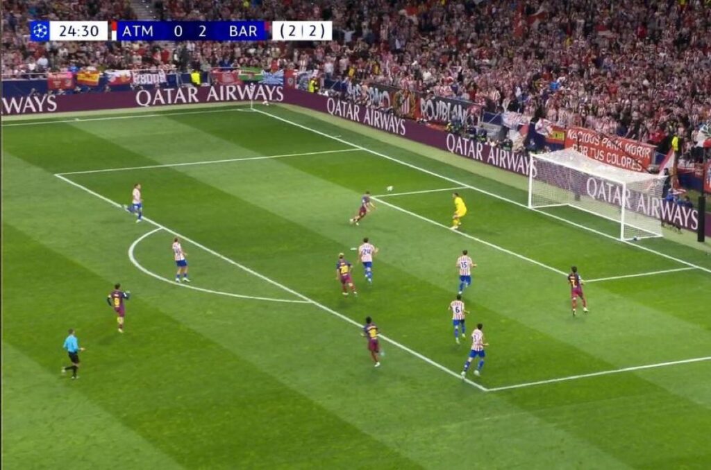 Football really is just a game of moments. We score this and we’re 3-0 up inside of 25 minutes at the Metropolitano, instead Fermin gets a bloody kick to the face, game pauses for 5 mins and Lookman scores at the other end.