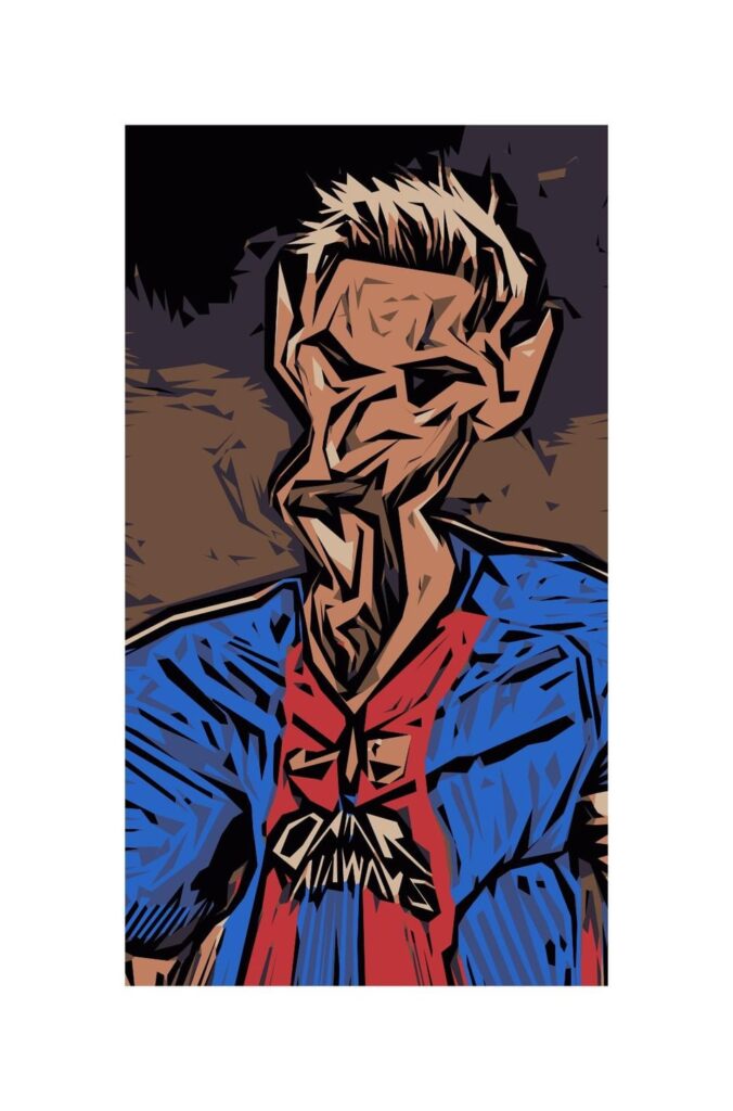 You liked Messi... Well, here's a version featuring him in Barcelona, plus a few other names: Ronaldinho, Lewandowski, Xavi, Iniesta, Puyol