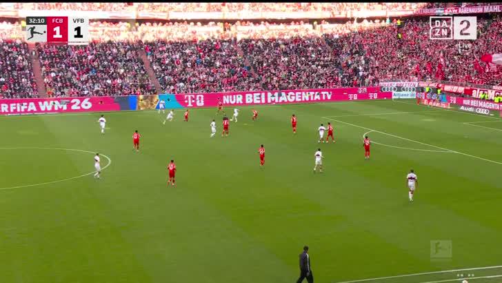 Bayern Munich [2] - 1 Stuttgart - Nicolas Jackson 33'