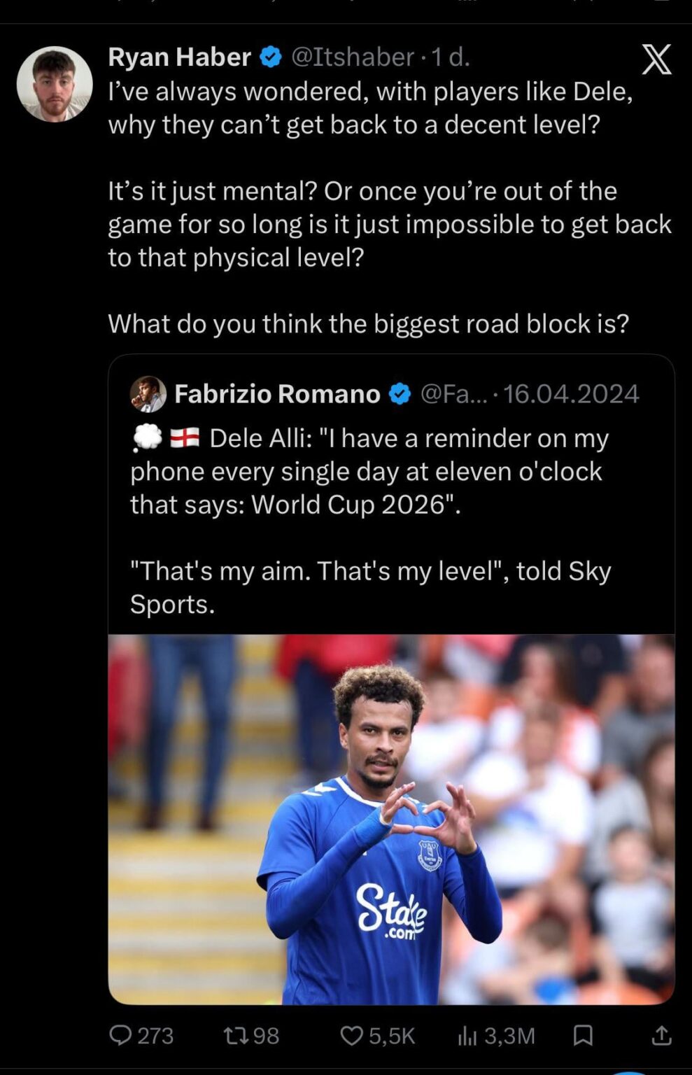 “That’s my aim. That’s my level”