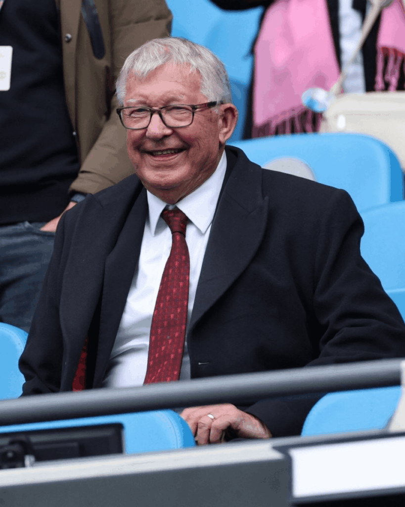 Sir Alex Ferguson at the Etihad today