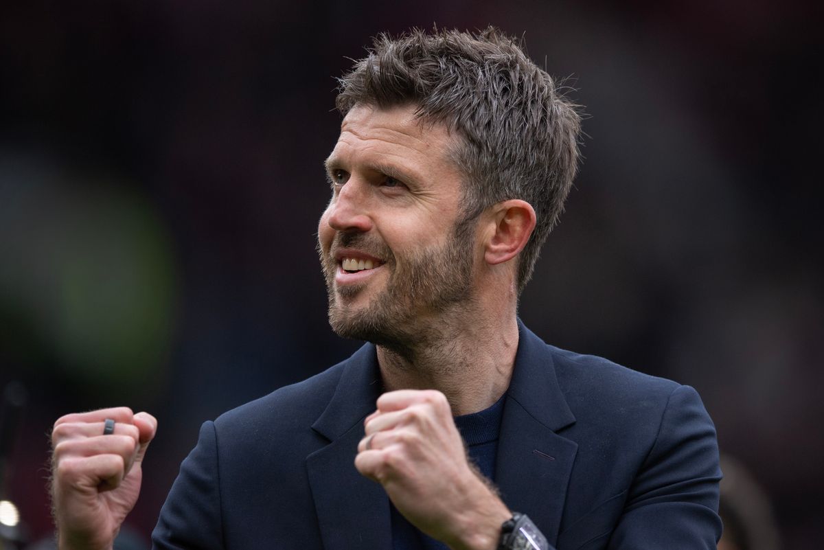 Michael Carrick celebrates