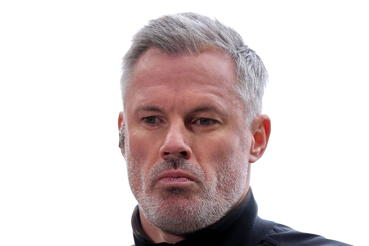 Jamie Carragher working as a Sky Sports pundit