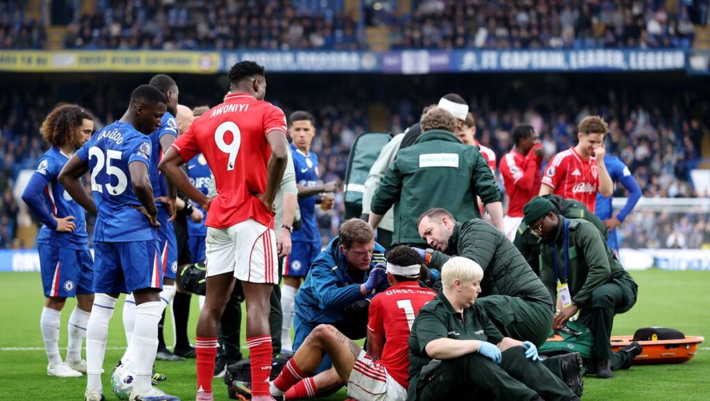 Chelsea and Nottingham Forest players suffer injuries after second scary head clash
