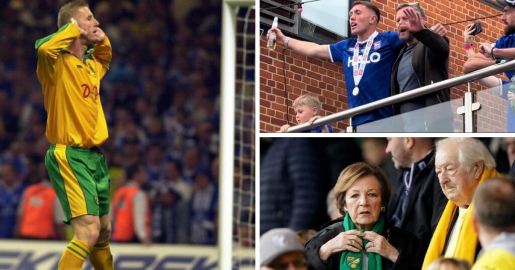 Mark Ashton of Ipswich Town joins chant about Delia Smith
