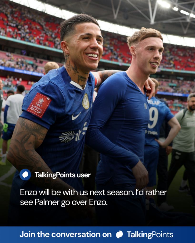 TalkingPoints user on Enzo Fernandez and Cole Palmer