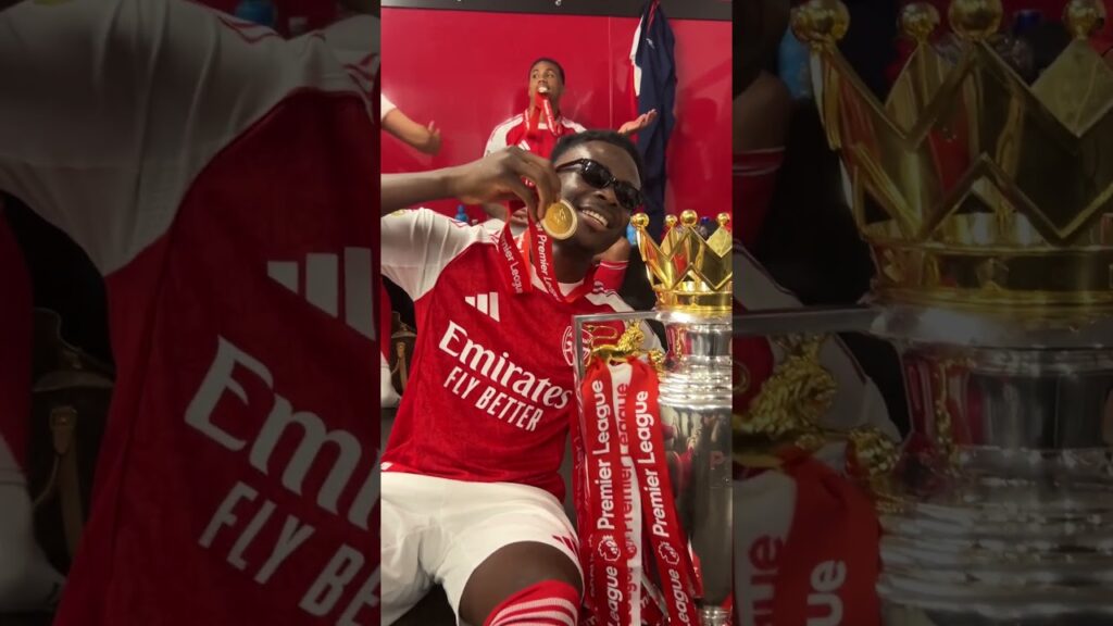 BUKAYO SAKA IS A PREMIER LEAGUE CHAMPION! BUKAYO SAKA IS A PREMIER LEAGUE CHAMPION!