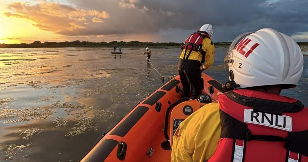 Stranded boys rescued from marsh in emergency incident Stranded boys rescued from marsh in emergency incident