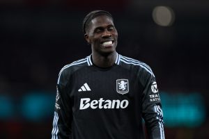 Onana playing for Villa in the Premier League in December