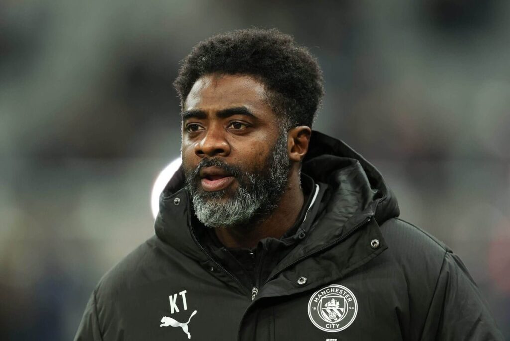 Kolo Toure in a Manchester City jacket