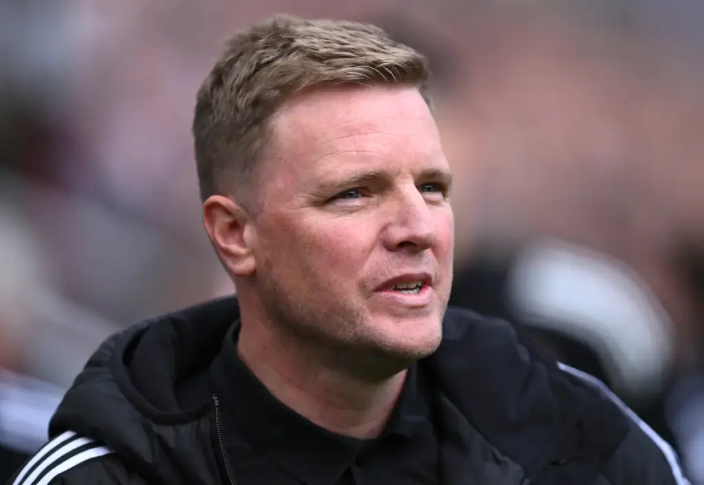 Newcastle United manager Eddie Howe looks on before a match