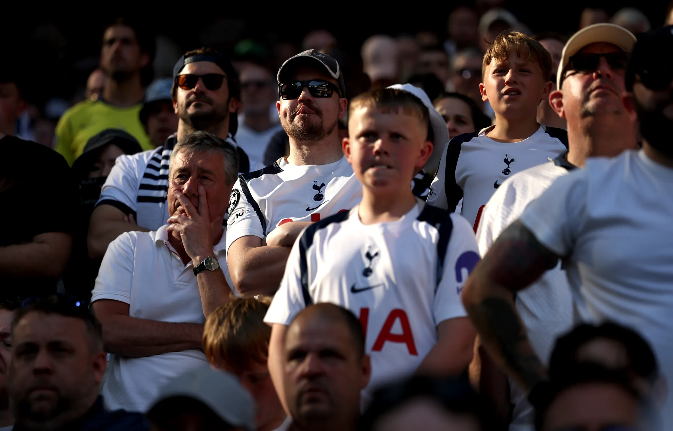 Tottenham Hotspur fans watching a Premier League match.