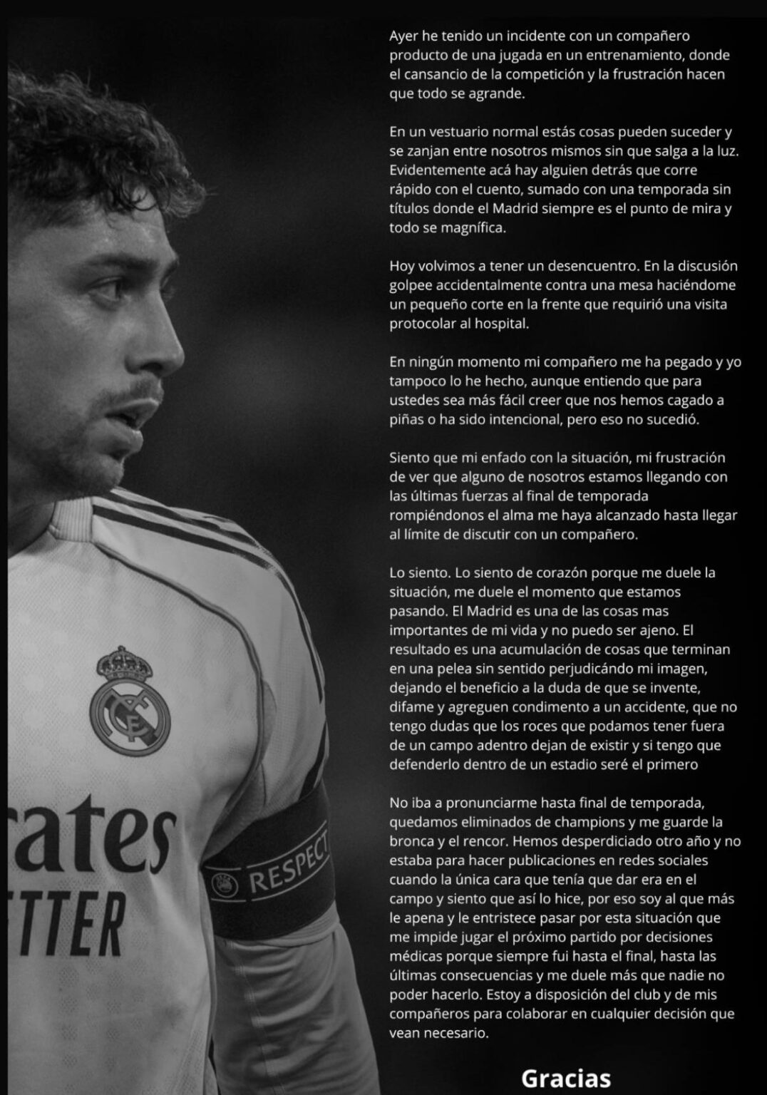 Valverde’s statement on today’s fight