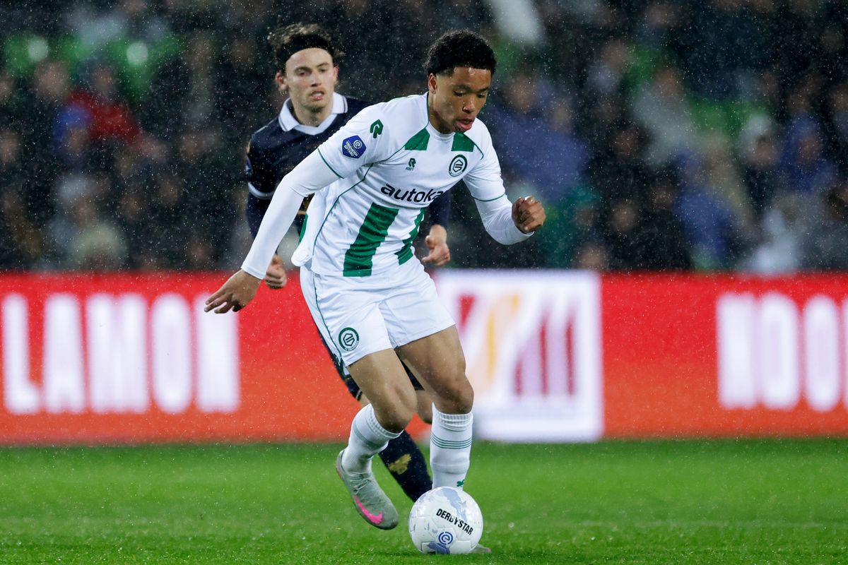 Travis Hernes of FC Groningen during the Dutch Eredivisie clash with Go Ahead Eagles