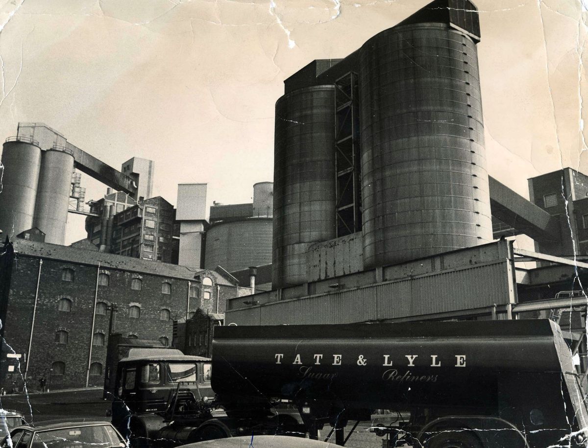 The Tate and Lyle factory in Liverpool, 1974