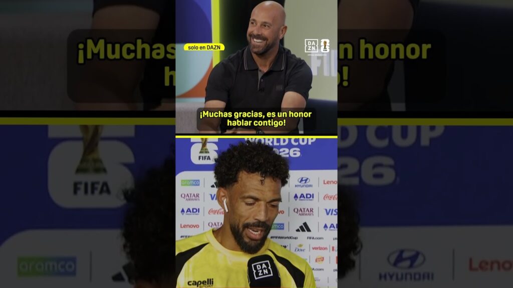 De ver a Pepe Reina a recibir sus elogios. Qué momento con Vozinha, héroe de Cabo Verde #DAZNMundial