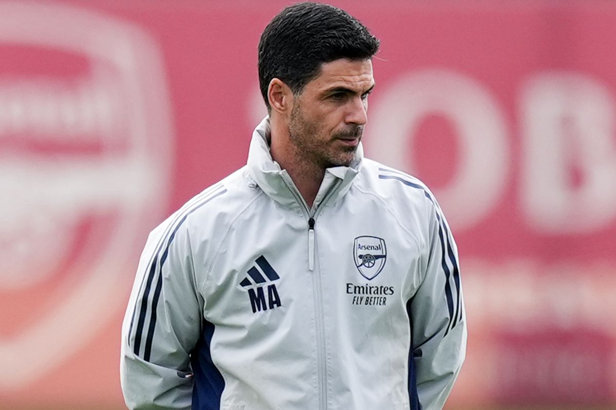 Mikel Arteta during Arsenal training