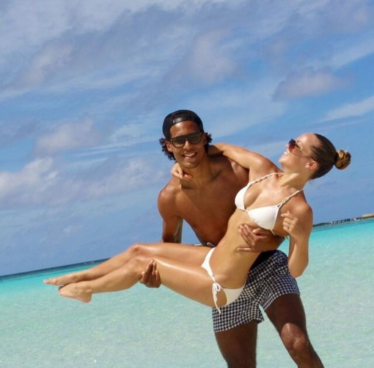 Virgil van Dijk with Rike Nooitgedagt back in his Celtic days