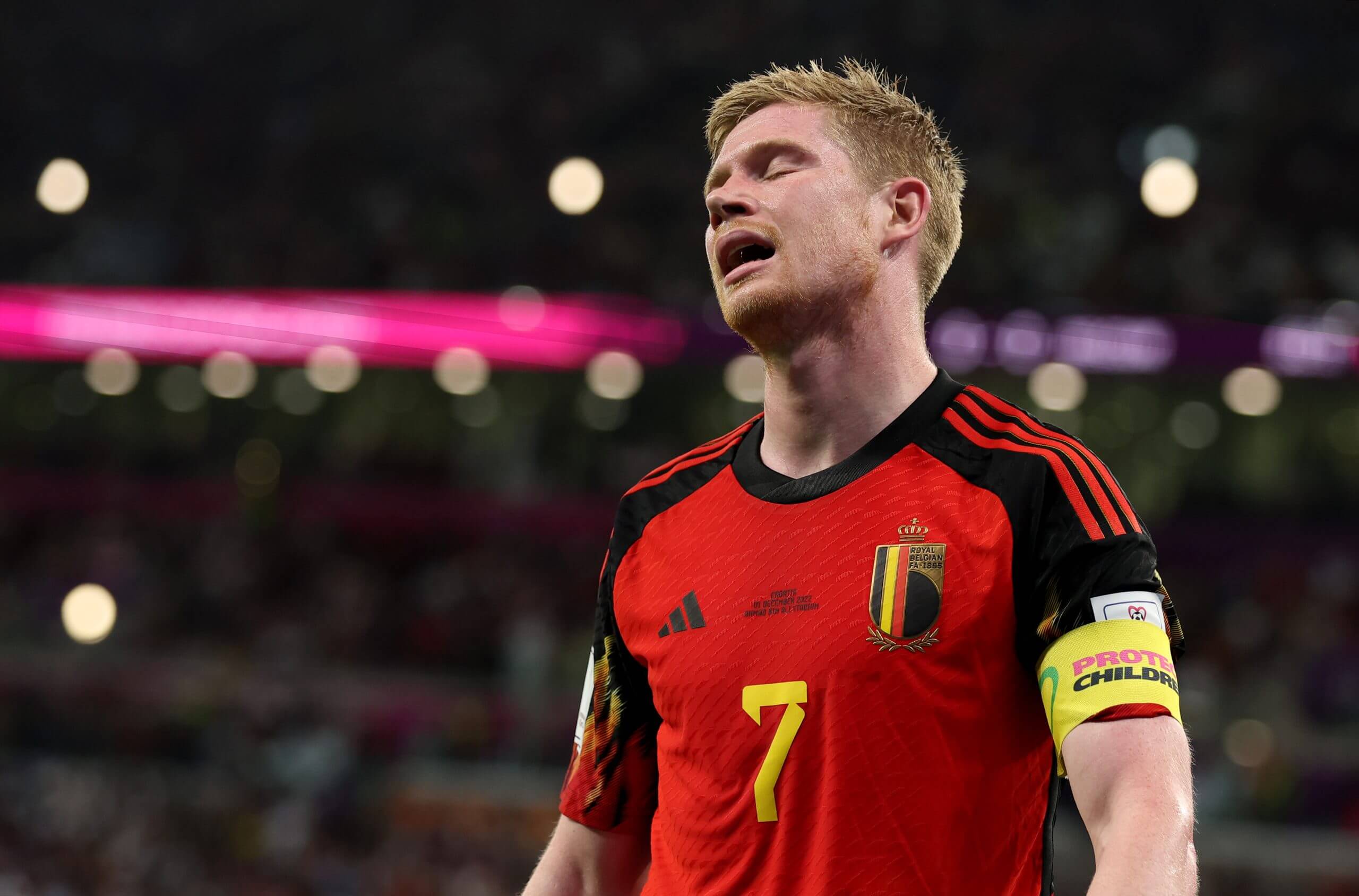 Kevin De Bruyne wears an anguished expression as Belgium struggle at the Qatar World Cup