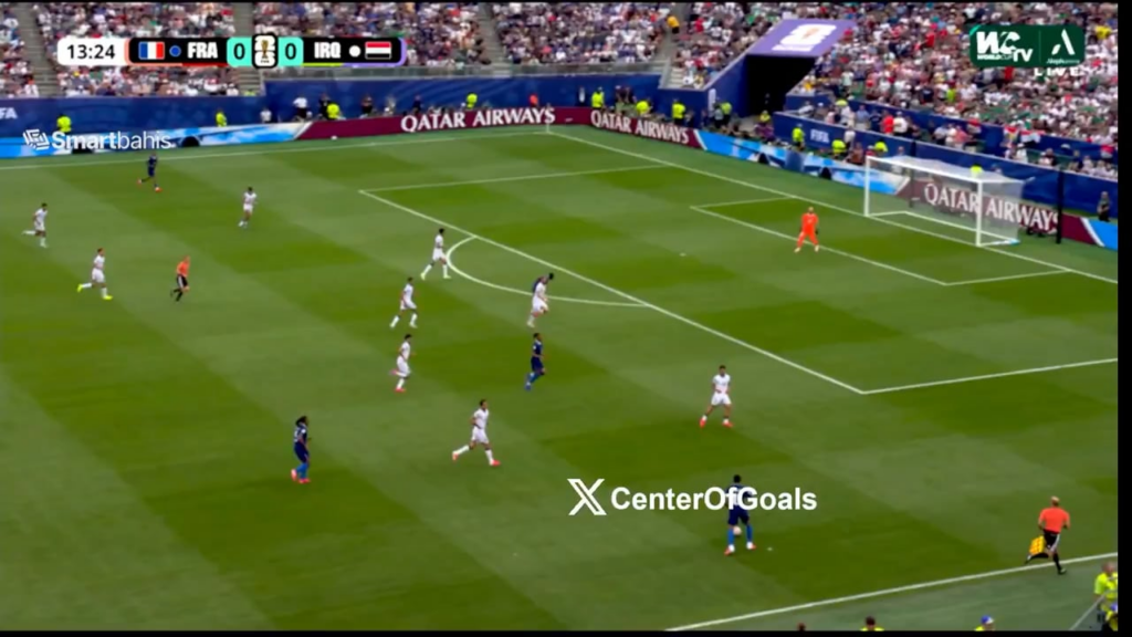 Mbappe opens the scoring against Iraq