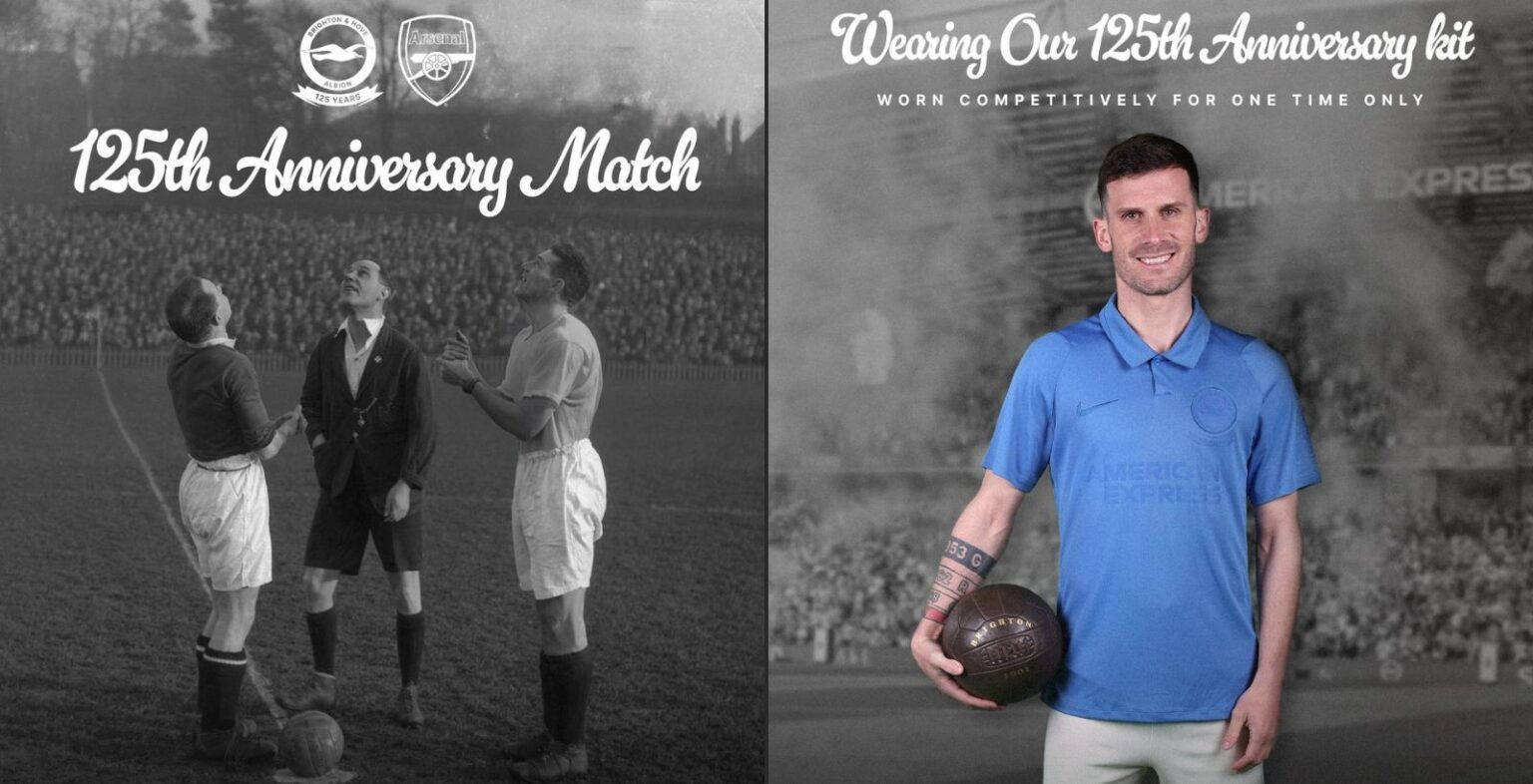 Brighton to Wear 125th Anniversary Kit Against Arsenal Brighton to Wear 125th Anniversary Kit Against Arsenal