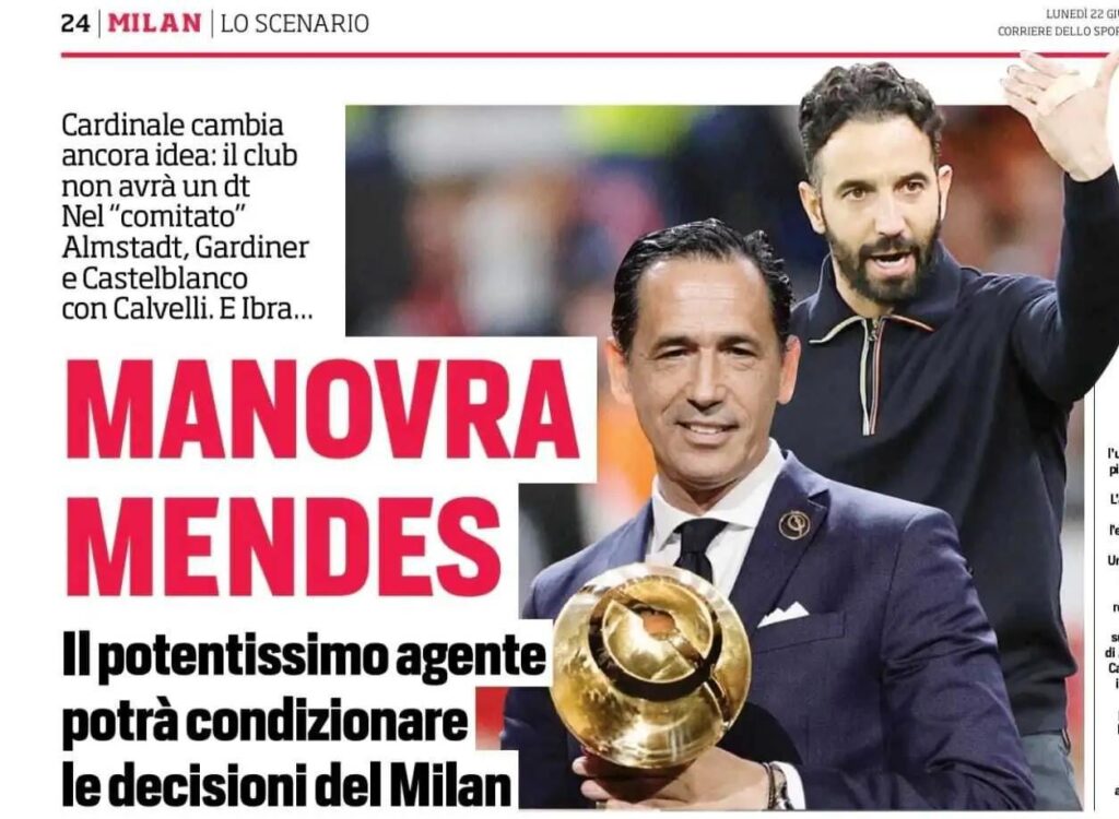 Jornal italiano confunde Pedro Proença com Jorge Mendes.