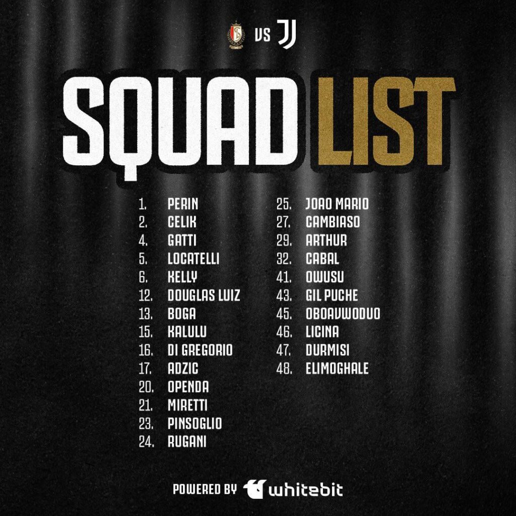 Squad List For The Friendly Against Standard de Liège