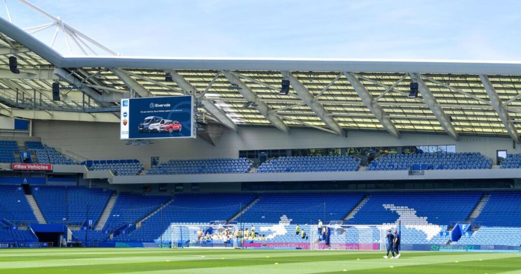 Brighton send message to fans after ‘major’ leak at the Amex Brighton send message to fans after 'major' leak at the Amex