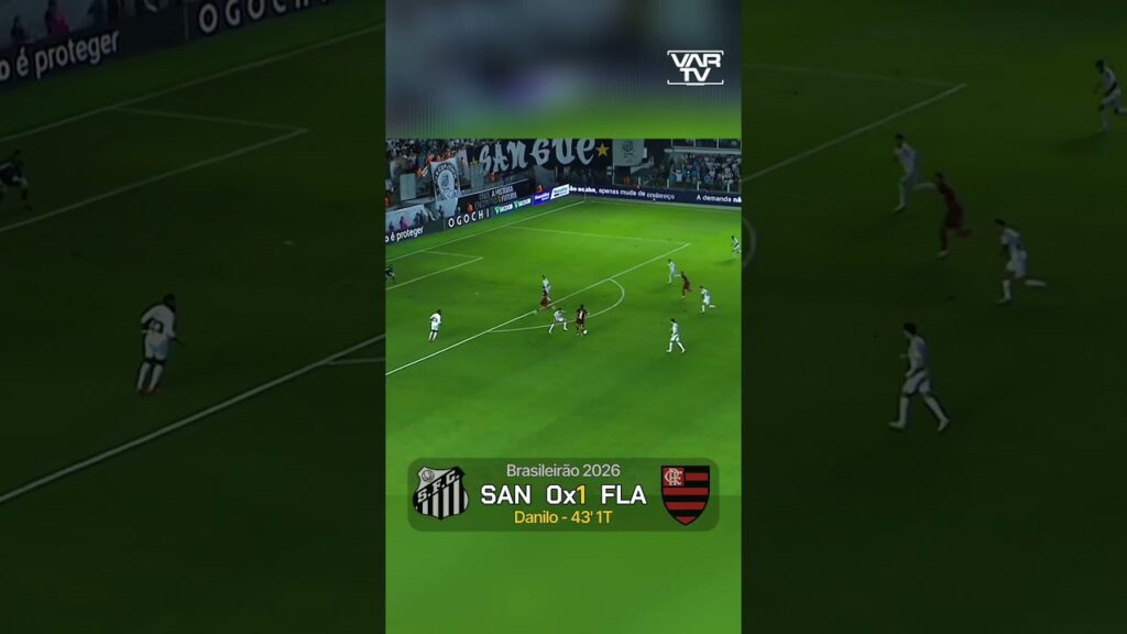 1º GOL DO FLAMENGO | DANILO | SANTOS 0X1 FLAMENGO | BRASILEIRÃO 2026 | 08/10/2026