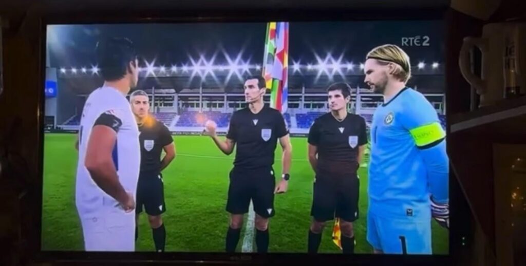 Ireland captain, Caoimhin Kelleher, refuses to shake hands with the opposition’s captain pre-game.