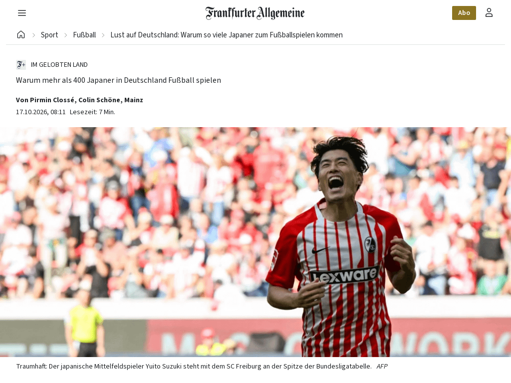 Warum mehr als 400 Japaner in Deutschland Fußball spielen: Der Traum von der Bundesliga zieht mehr japanische "Legionäre" an als jedes andere Land. Manche verdienen Millionen, andere zahlen drauf.